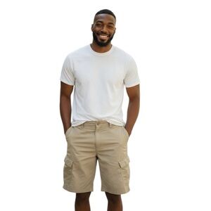 North Face Men’s 32 Horizon Cargo Shorts Khaki Cargo Hiking Outdoors A3YJ      G